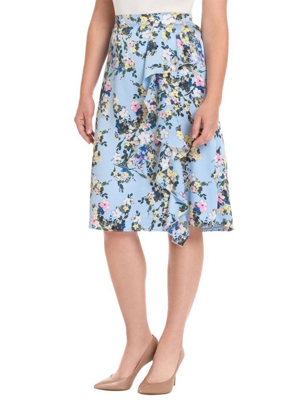 Ted Baker Floral Ruffle Skirt Womens Size XXL